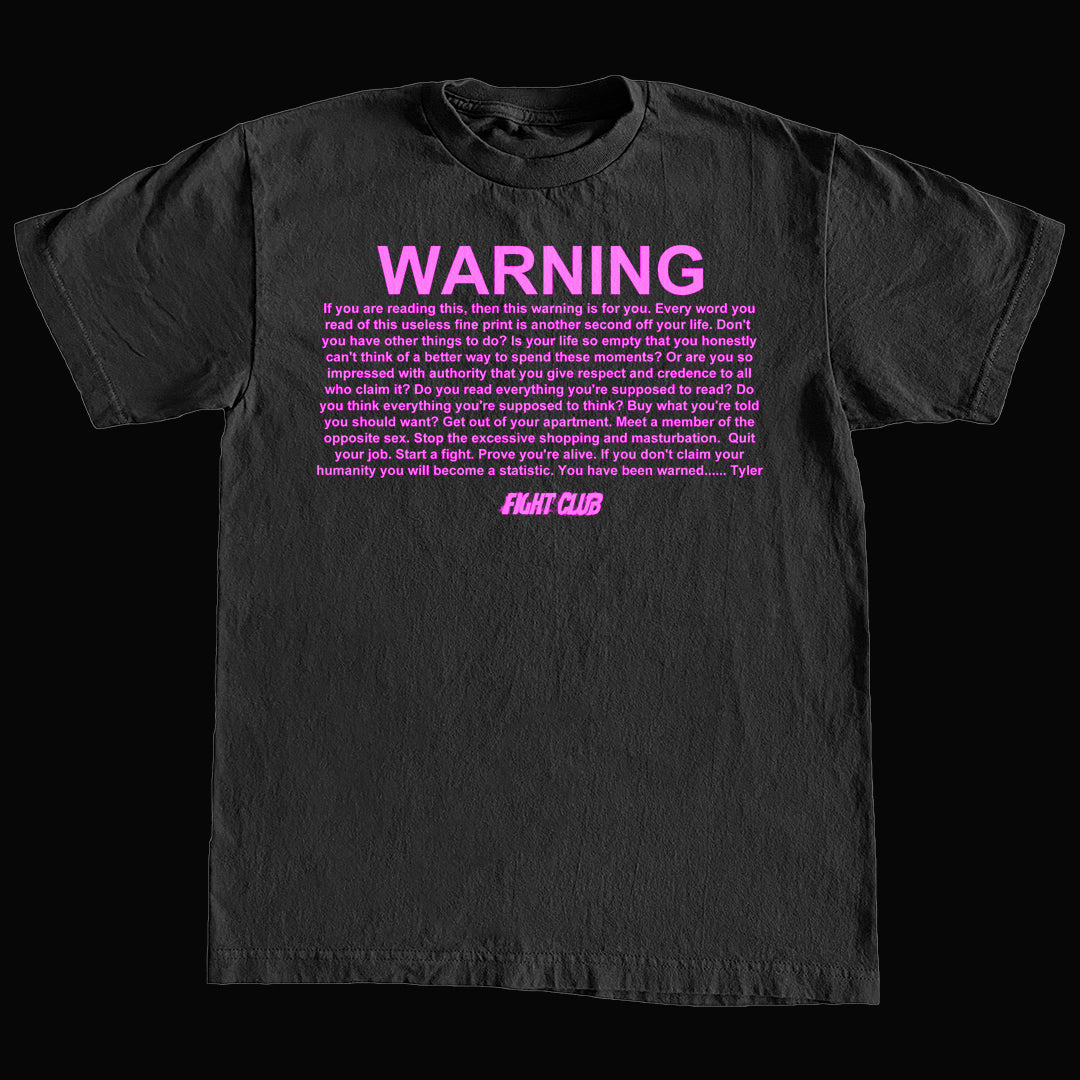 The “Warning” Tee (Black Edge)